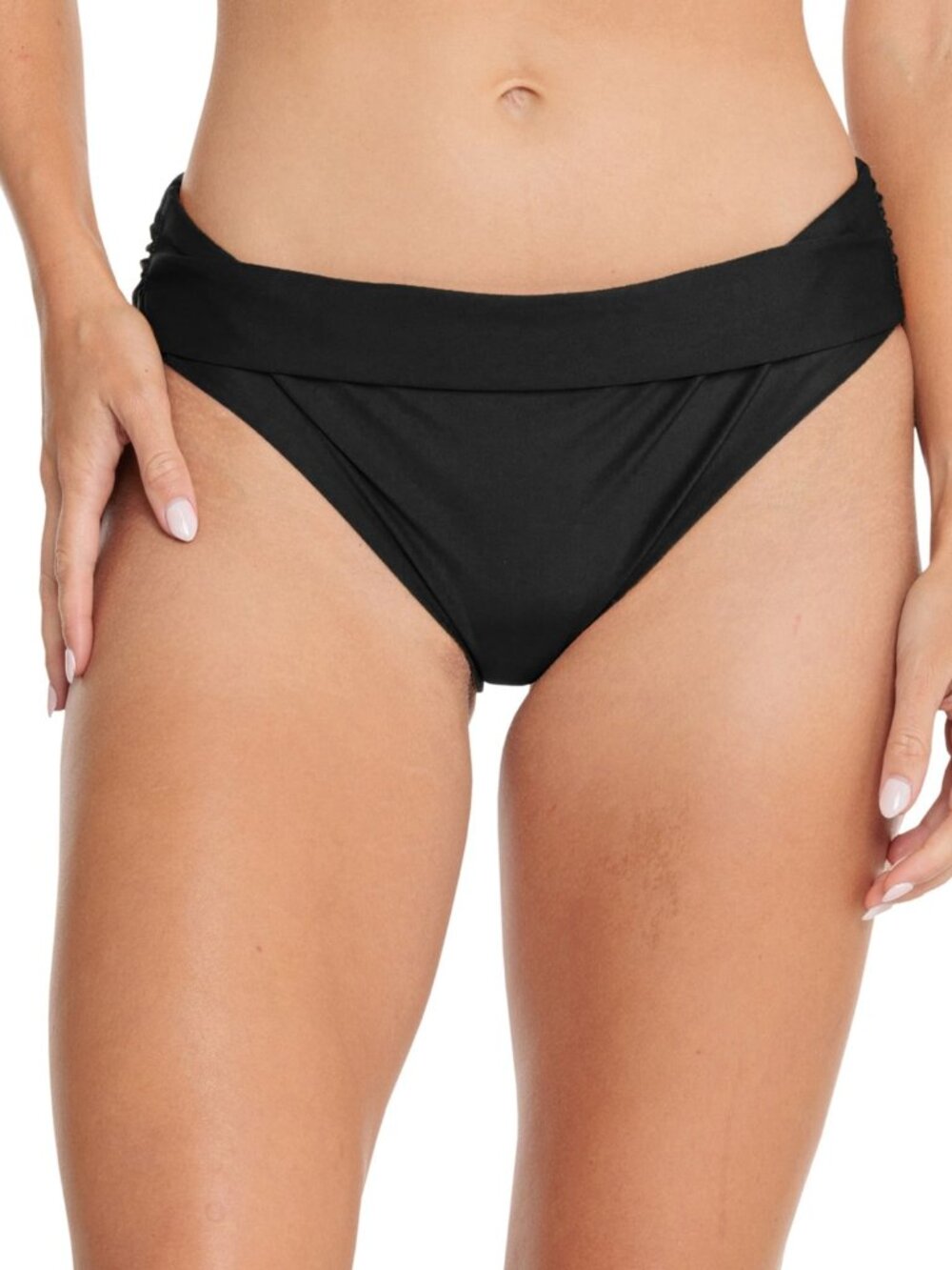 prAna Marta Black Fold Over Waist Bikini Bottoms XL NWT